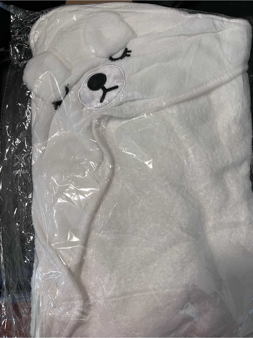 White Bear Hooded Baby Towel - Soft Plush Kids Accessory